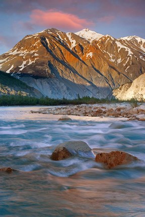 Framed Canada, British Columbia, Alsek River Valley (vertical) Print