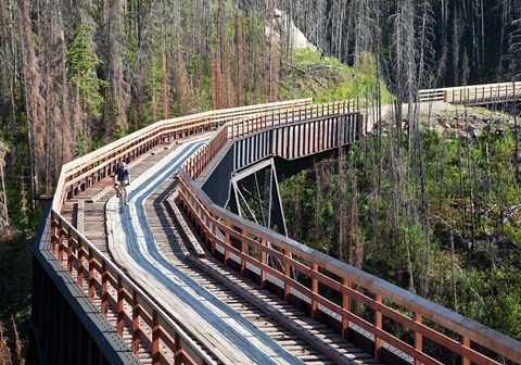 Framed Bicycling, Kettle Valley Railway, British Columbia Print