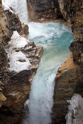 Framed Waterfall, Tokumm Creek, Marble Canyon, British Columbia Print