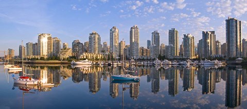 Framed City Skyline, False Creek, Vancouver, British Columbia Print