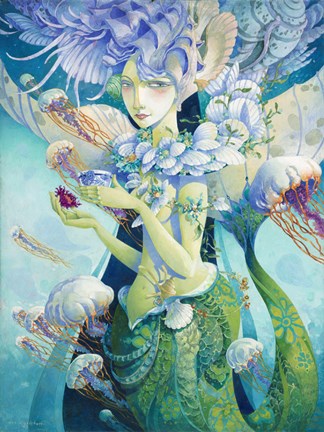 Framed Aquatic Coffee Break Print