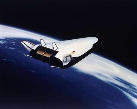 Framed Artist&#39;s Rendering of the X-33 Reusable Launch Vehicle Print
