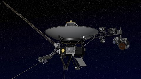 Framed Artist&#39;s Concept of One of the Twin Voyager Spacecraft Print