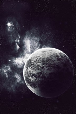 Framed Artist&#39;s Concept of a Windy Planet with a Thick Atmosphere Print