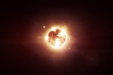 Framed Dying Star which will soon give New Beginning to a Black Hole Print