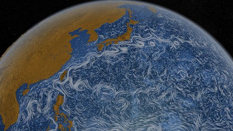 Framed This Visualization Shows Ocean Surface Currents of the Kuroshio Current Print