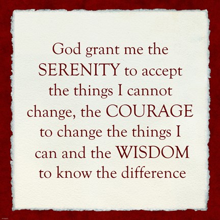 Framed Serenity Prayer - Red Border Print