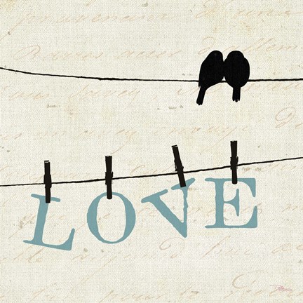 Framed Bird Talk II Print