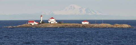 Framed British Columbia, Vancouver Island, Entrance Island, Mt Baker Print