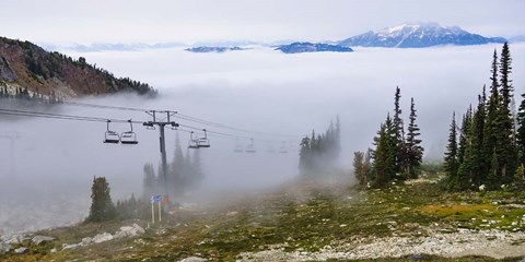 Framed British Columbia, Chairlift on Whistler Mountain Print