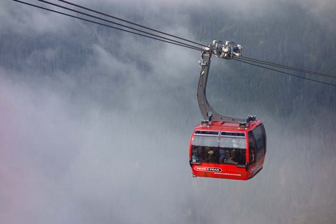 Framed British Columbia, Whistler, Skiing Gondola Print