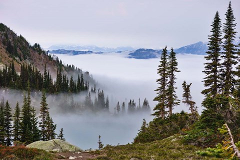 Framed British Columbia, Whistler Mountain, Clouds Print