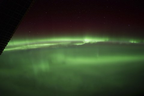 Framed Aurora Borealis as Viewed onboard the International Space Station Print