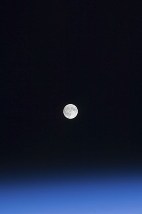 Framed Moon and Earth's Atmosphere Print