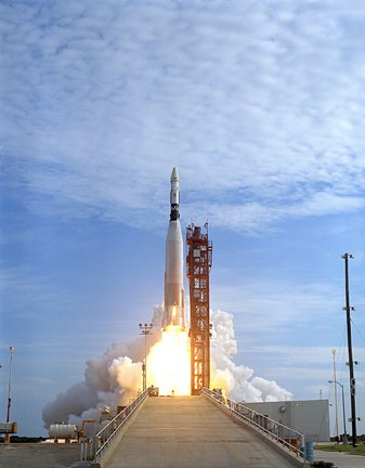 Framed Atlas Agena Target Vehicle Liftoff for Gemini 11, Cape Canaveral, Florida Print