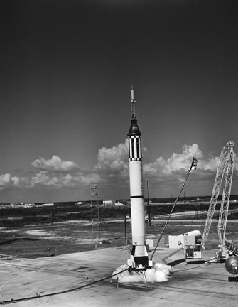 Framed Launching of the Mercury-Redstone 3 Rocket from Cape Canaveral, Florida Print