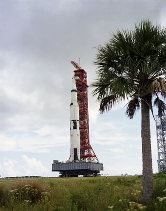 Framed Apollo 4 and its Mobile Launch Tower Print