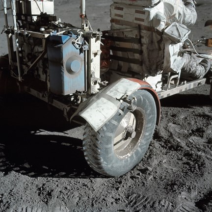 Framed Close-up view of the Lunar Roving Vehicle during Apollo 17 EVA Print