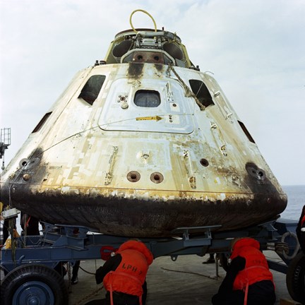 Framed Close-up View of the Apollo 9 Command Module After Recovery Print