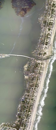 Framed Aerial view Showing a Portion of Mantoloking, New Jersey, Damaged by Hurricane Sandy Print