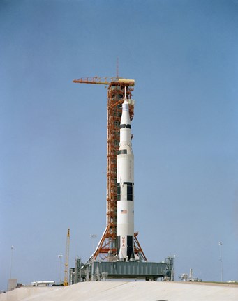 Framed Apollo 10 Space Vehicle on the Launch Pad at Kennedy Space Center Print