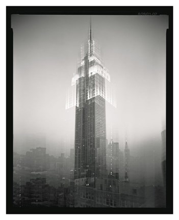 Framed Empire State Building Motion Landscape #2 Print