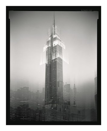 Framed Empire State Building Motion Landscape #2 Print