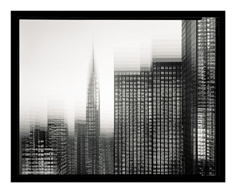 Framed Chrysler Building Motion Landscape #1 Print