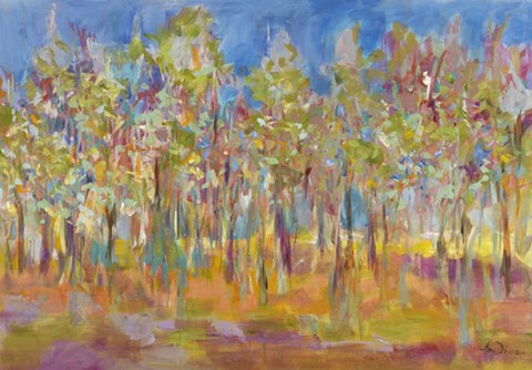 Framed Orchard in Orchid Print