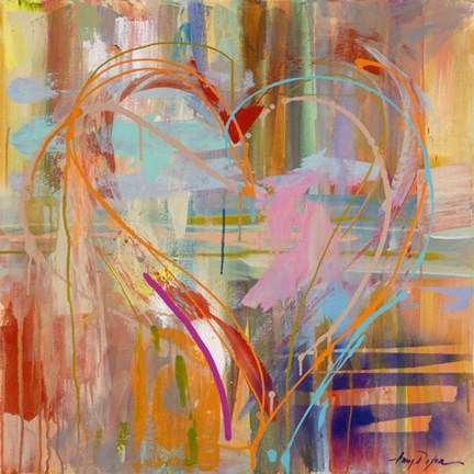 Framed Abstract Heart Print