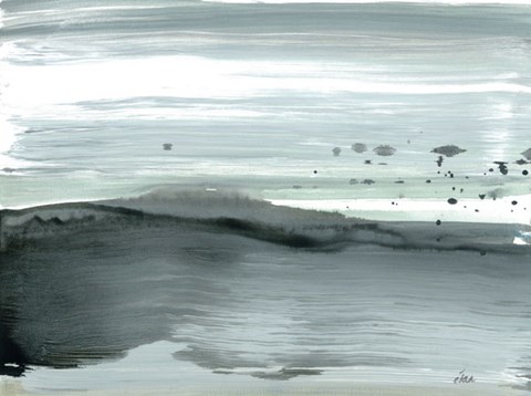 Framed Silver Silence: Dappled Shore Print