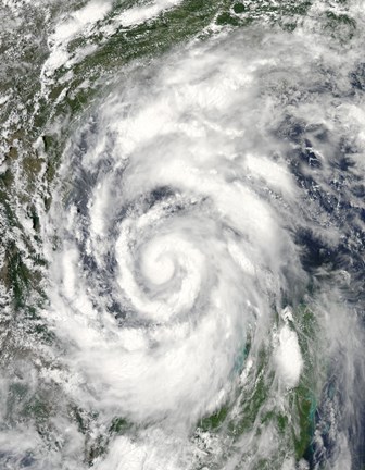 Framed Tropical Storm Alex over the Gulf of Mexico Print