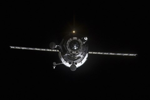 Framed Progress 41 Resupply Vehicle in Orbit Print