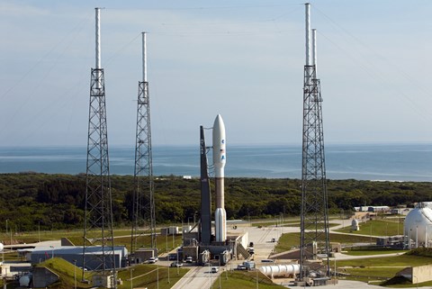 Framed Atlas V-551 Launch Vehicle at Cape Canaveral Air Force Station in Florida Print