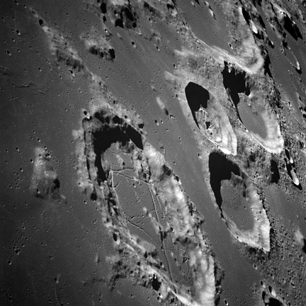 Framed Oblique view of the Lunar Surface Print