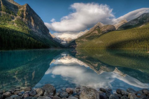 Framed Lake Louise at sunrise, Banff National Park, Canada Print