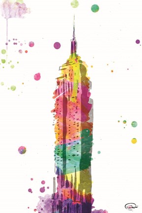 Framed Empire Watercolor Print