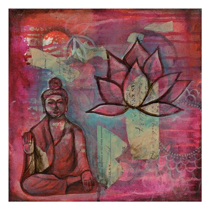 Framed Buddha Lotus Print