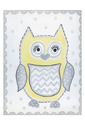 Framed Gray Owl Print