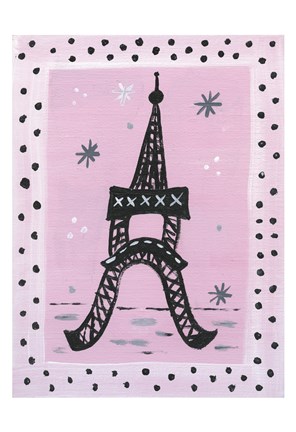Framed Eiffel Polka Print
