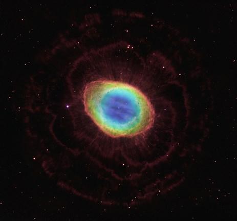 Framed Hubble Reveals the Ring Nebula&#39;s True Shape Print