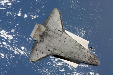 Framed Underside of Space Shuttle Discovery Print