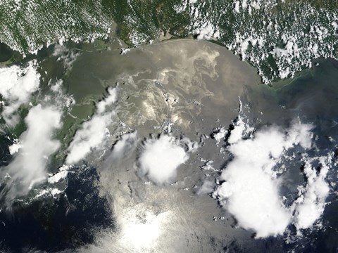 Framed Oil Slick in the Gulf of Mexico Print