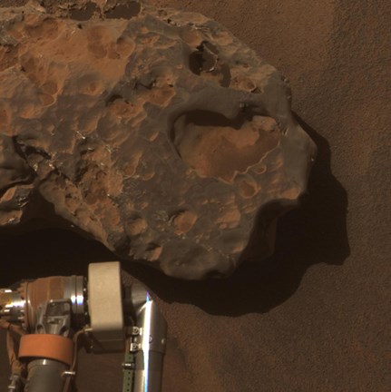 Framed Close-up view of the Mars meteorite Known as Oilean Ruaidh Print