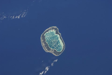 Framed Mataiva Atoll, Tuamotu Archipelago in the South Pacific Ocean Print