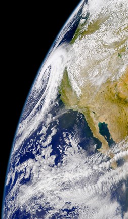 Framed Massive Low Pressure System Approaching the Northern California Coast Print