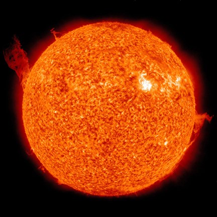 Framed Solar activity on the Sun Print