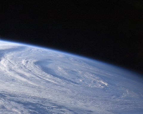 Framed High-Oblique view of the Extra-Tropical Unnamed Cyclone that Merged with Hurricane Earl Print