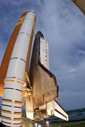 Framed Underside View of Space Shuttle Taking Off Print