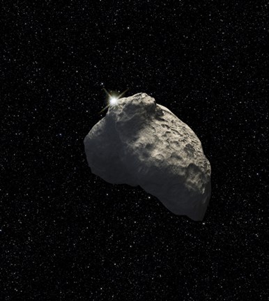 Framed Artist's Impression of a One-Half-Mile-Diameter Kuiper Belt Object Print